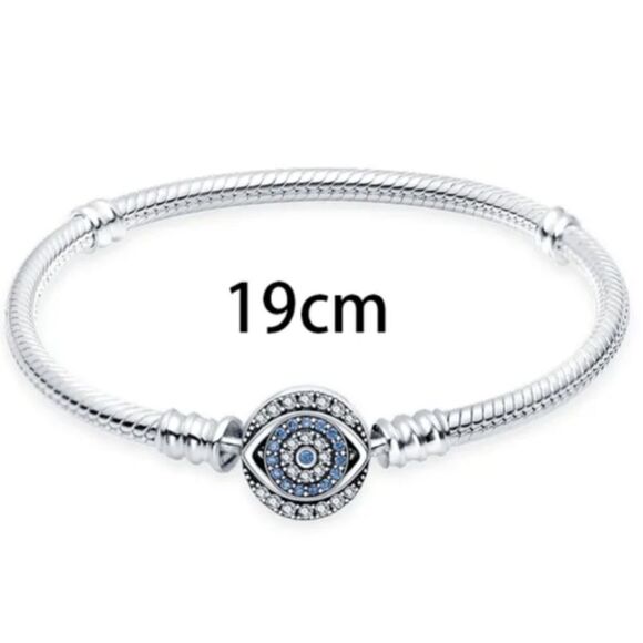 925 Sterling Silver Evil Eye Bracelet - Picture 1 of 7